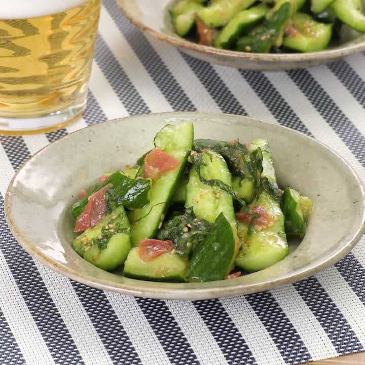 叩いてもみもみ たたききゅうりの梅しそあえのレビュー Delish Kitchen