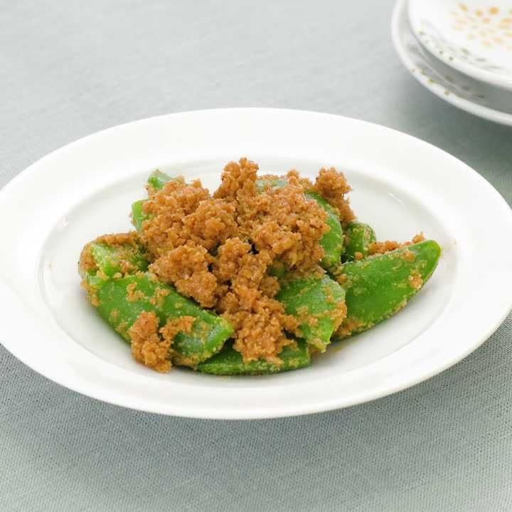 スナップエンドウの胡麻和え