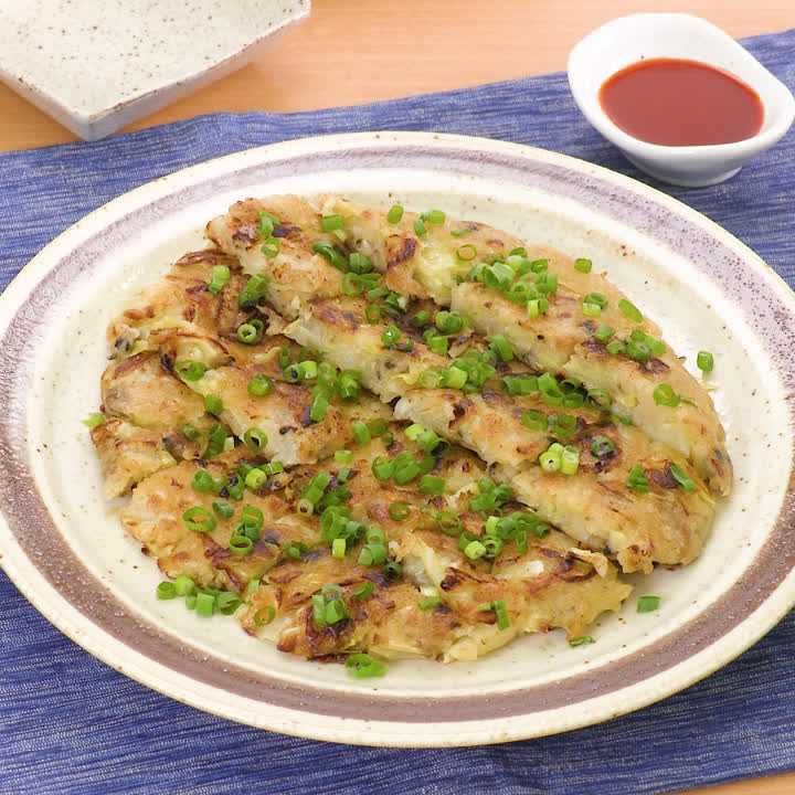 あさりとキャベツのもちもちチヂミ