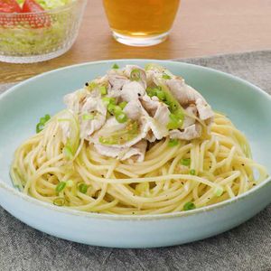 「ねぎ塩豚しゃぶスパゲティ」のレシピ動画