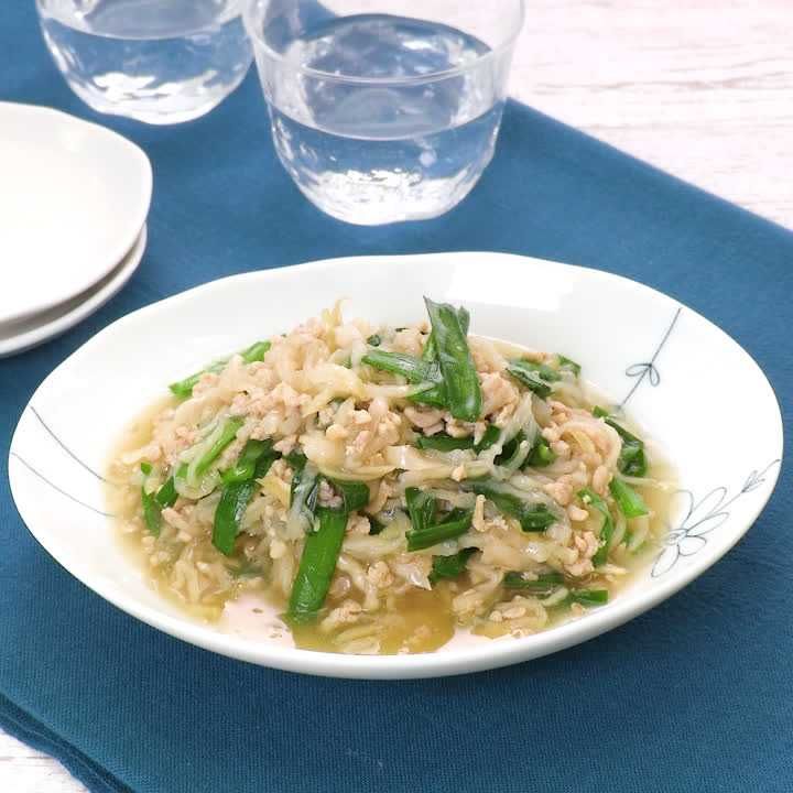 鶏ひき肉と切り干し大根の中華煮