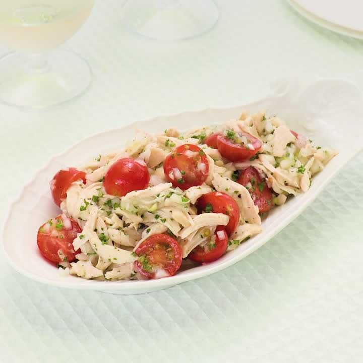 ささみとミニトマトのマリネ