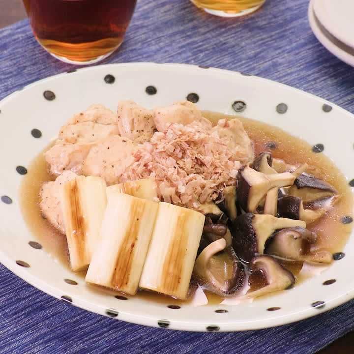 しいたけとささみの焼き浸し
