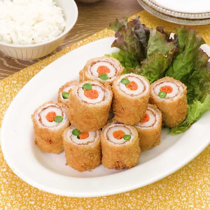 ちくわのカラフル肉巻きフライ