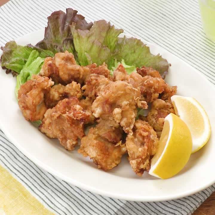 鶏の唐揚げ日向夏風味