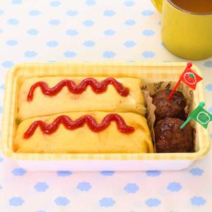「レンジでスティックオムライス」のレシピ動画