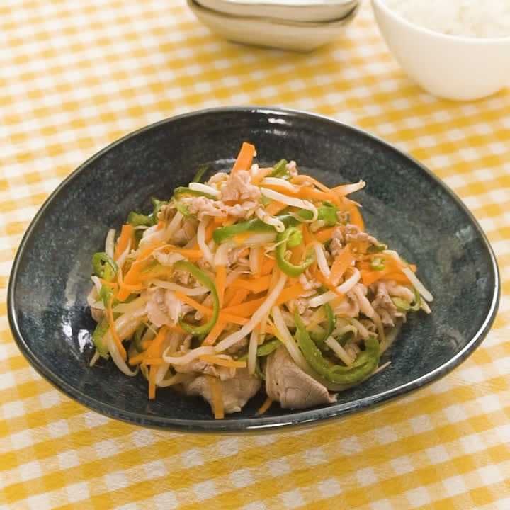 牛しゃぶとピーマンのスタミナあえ