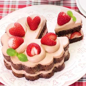 「ハートのチョコケーキ」のレシピ動画