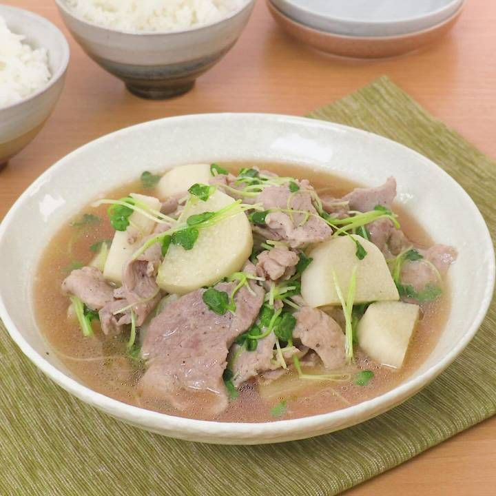 豚こまと長芋の炒め煮