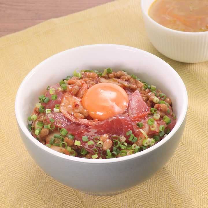 マグロ納豆キムチ丼