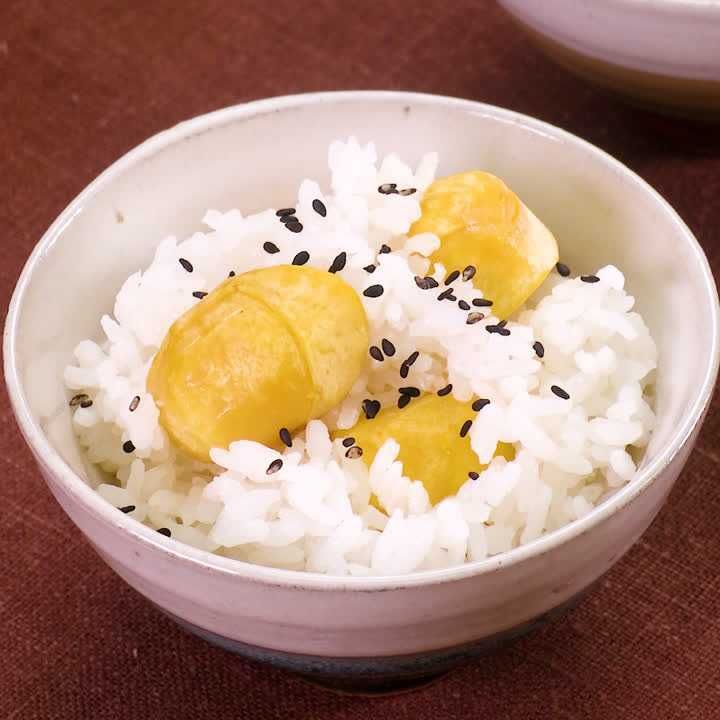 レンジで栗ごはん