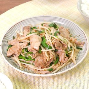 「もやしと豚肉のピリ辛オイスター炒め」のレシピ動画