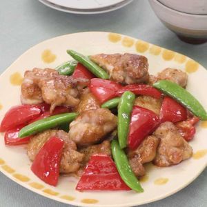 「鶏肉とスナップエンドウのオイマヨ炒め」のレシピ動画