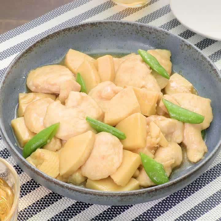 鶏むね肉とたけのこの甘辛炒め