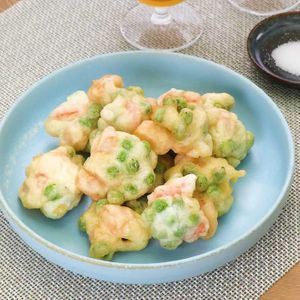 「グリーンピースとえびのフリット」のレシピ動画