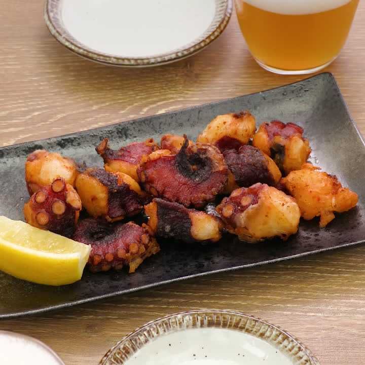 たこのピリ辛唐揚げ