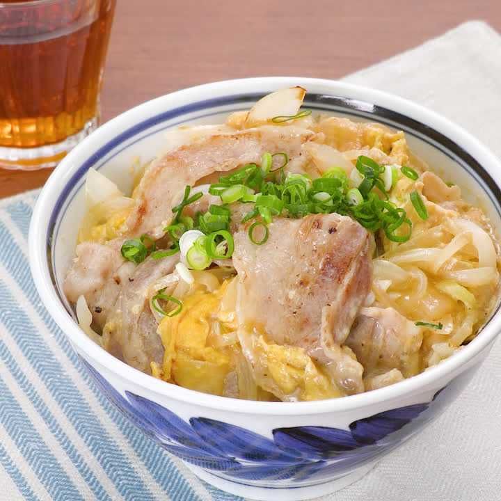 豚肉と玉ねぎの甘酢あんかけ丼