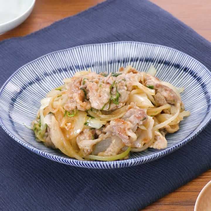 豚肉と大葉のごまポン酢炒め