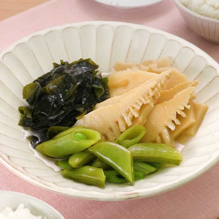 スナップエンドウの若竹煮