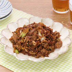 「牛肉と切り干し大根の中華炒め」のレシピ動画