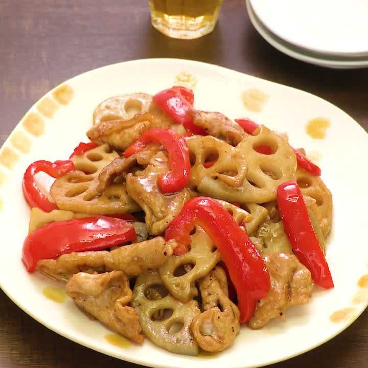 豚肉とれんこんのオイスター炒め