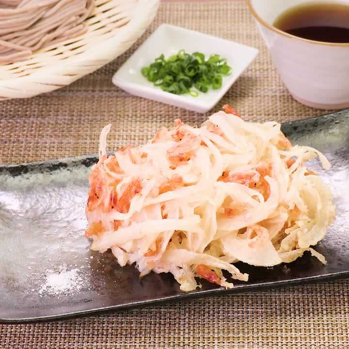 新玉ねぎと桜えびのかき揚げ