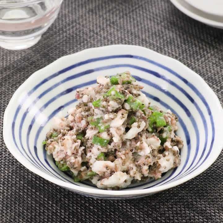 オクラととんぶりのネバネバあえ