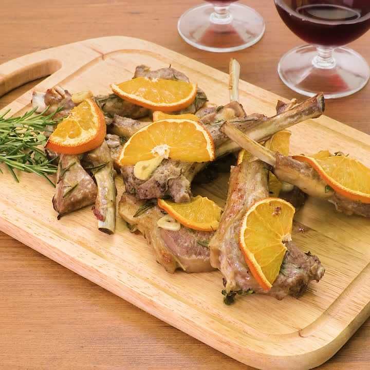 ラムチョップのオレンジグリル