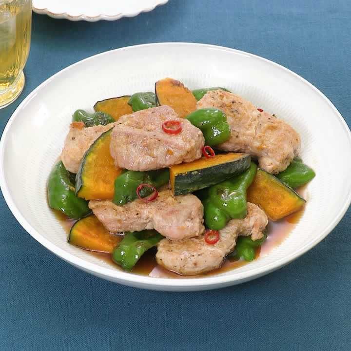 豚ヒレ肉と夏野菜の焼き浸し
