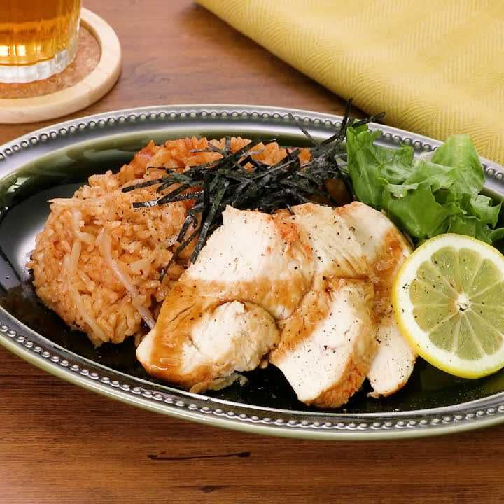 鶏むね肉の甘辛炊き込みご飯