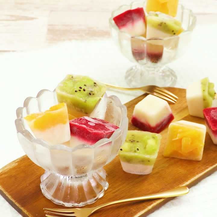 2層の糀甘酒アイスキューブ