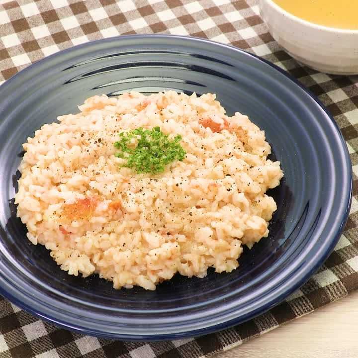 ツナと新玉ねぎのトマトピラフ風