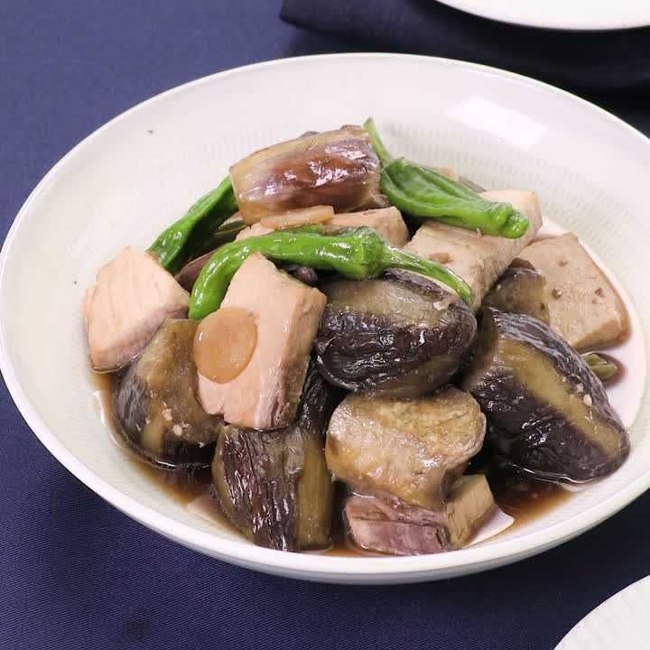なすとかじきの甘辛煮