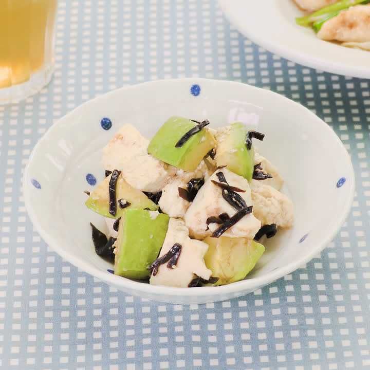 アボカドと豆腐のオイル和え