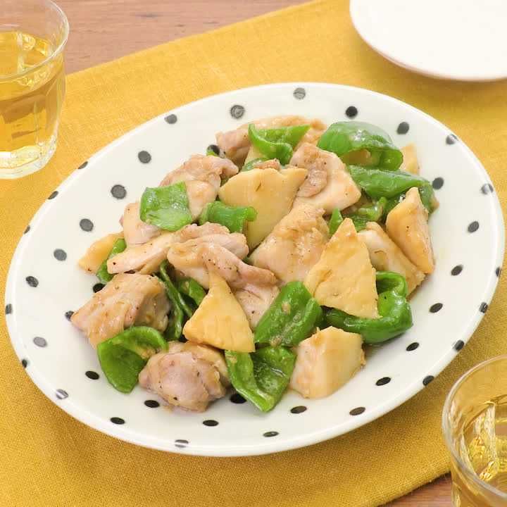 鶏肉とたけのこのみそ炒め