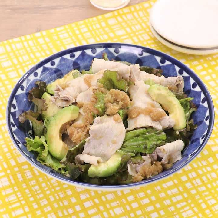 ゆでしゃぶサラダのしょうがみぞれだれ