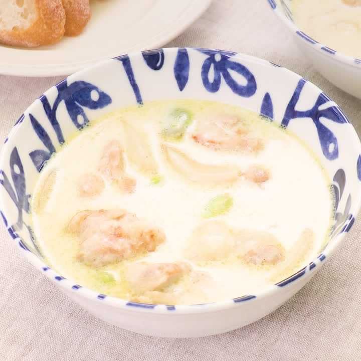 そら豆と鶏肉のクリーム煮