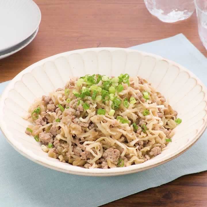 豚ひき肉と切り干し大根のザーサイ煮