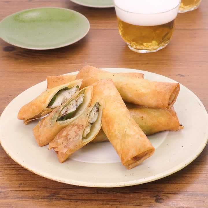 アジの香味みそ春巻き