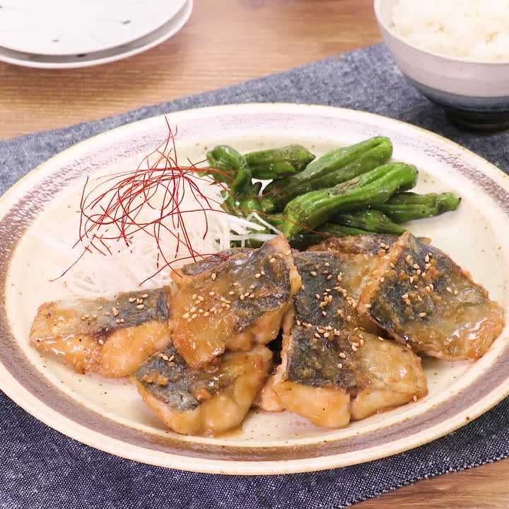 アジとししとうの味噌炒め