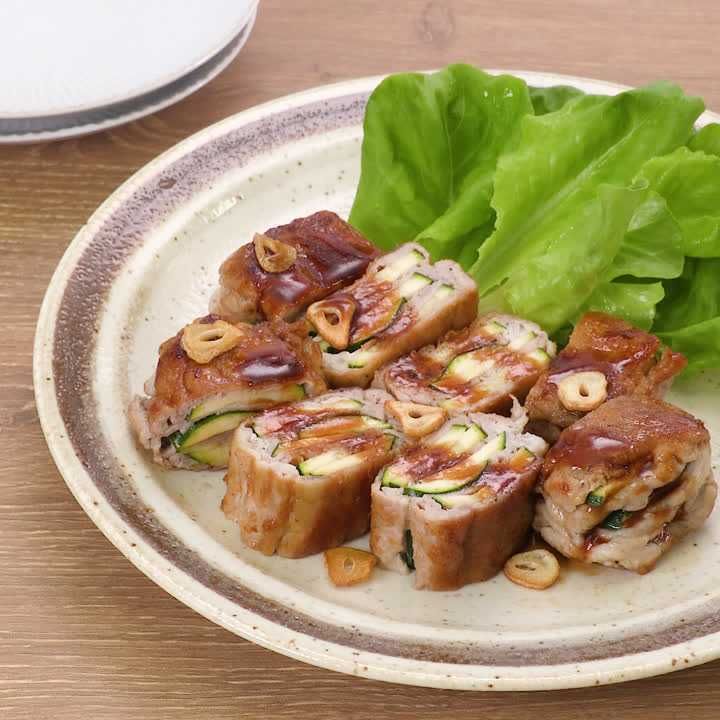 ズッキーニと豚肉のミルフィーユ焼き