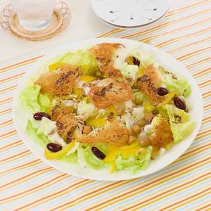 「そうめんとミックスビーンズのサラダ」のレシピ動画