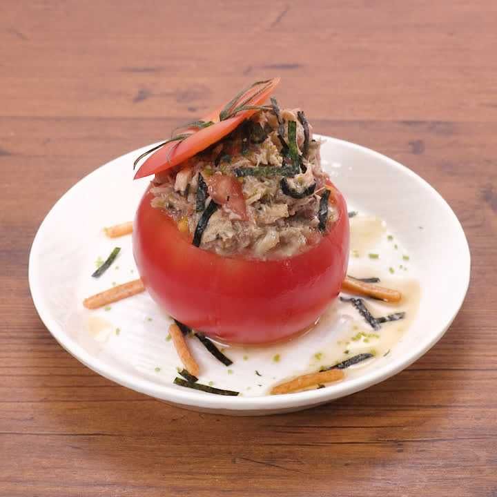 サバのトマトファルシー