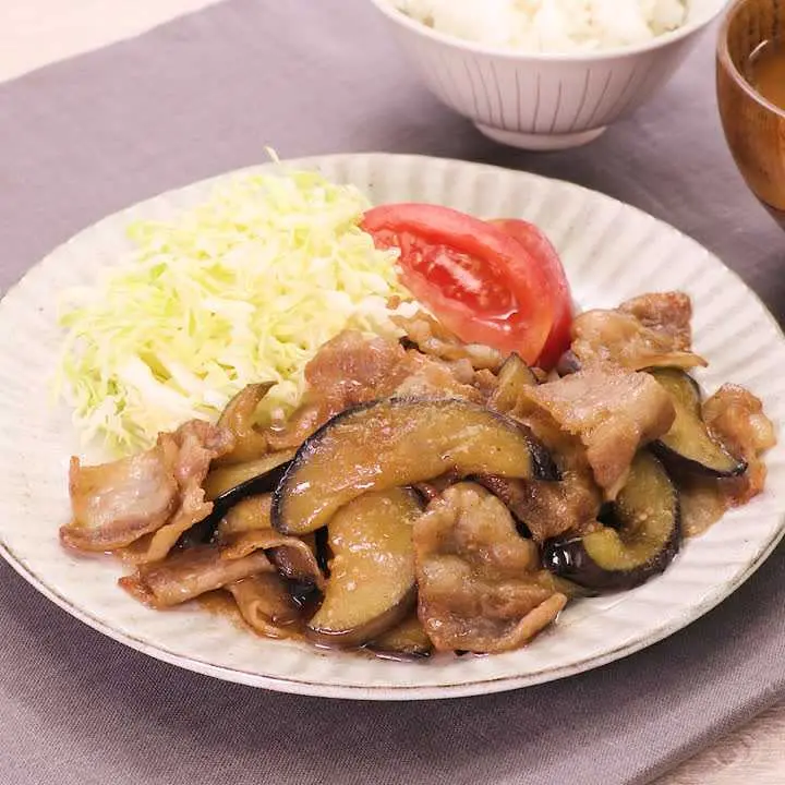 豚なす生姜焼き