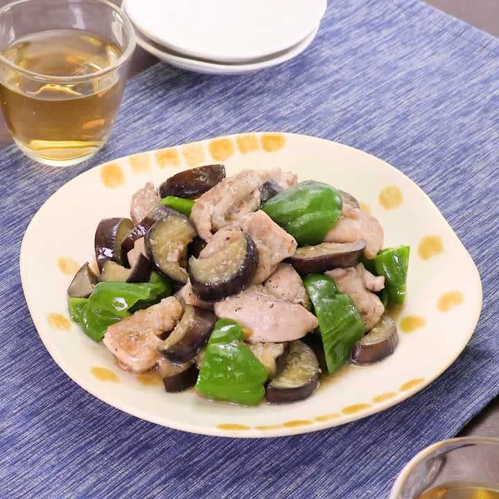 なすと鶏肉のみそ炒め