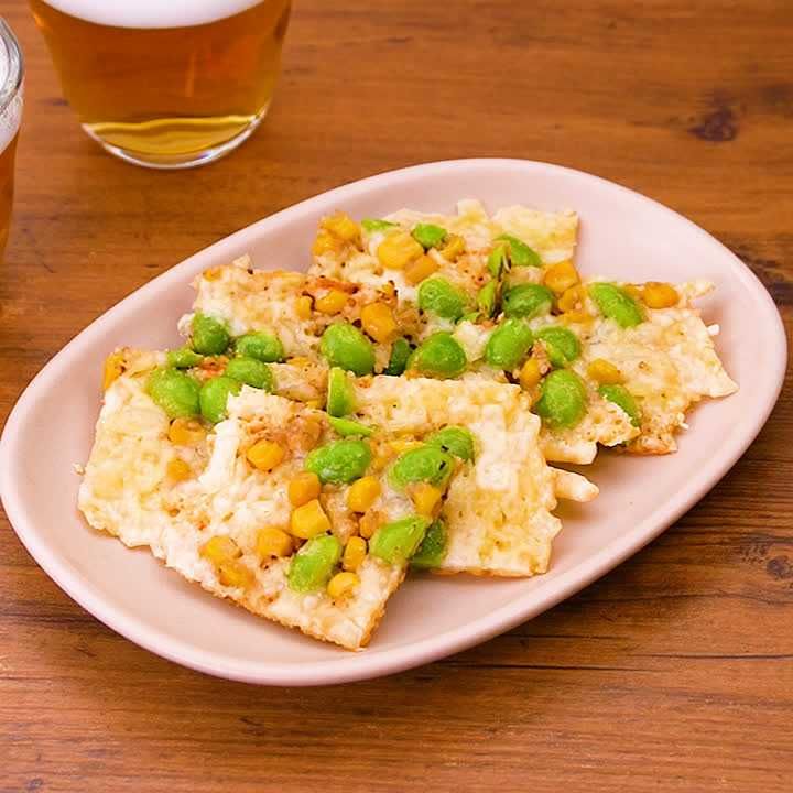 枝豆とコーンのチーズせんべい