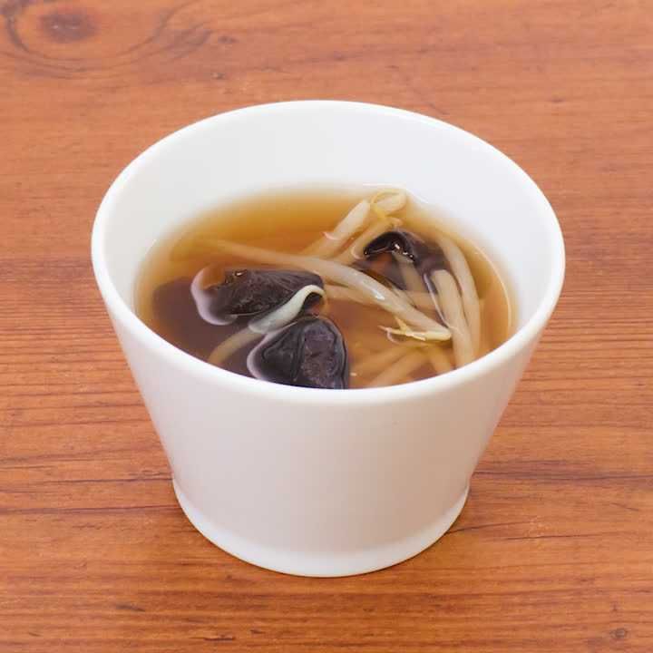 もやしときくらげの生姜スープ