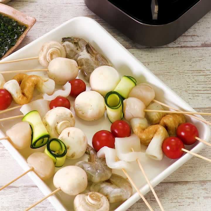 シーフード串の釜あげ