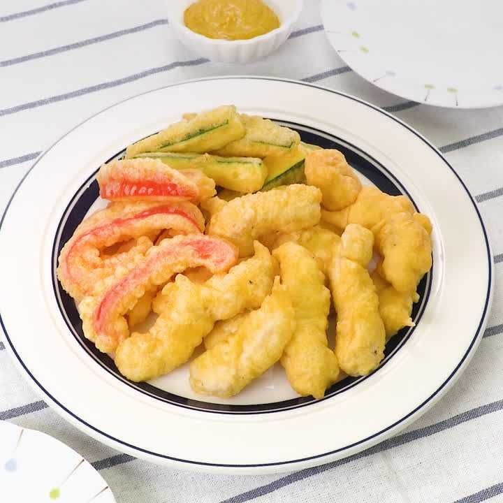 鶏むね肉とズッキーニのフリッター