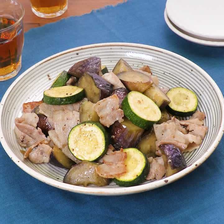 豚バラ肉となすのナンプラー炒め